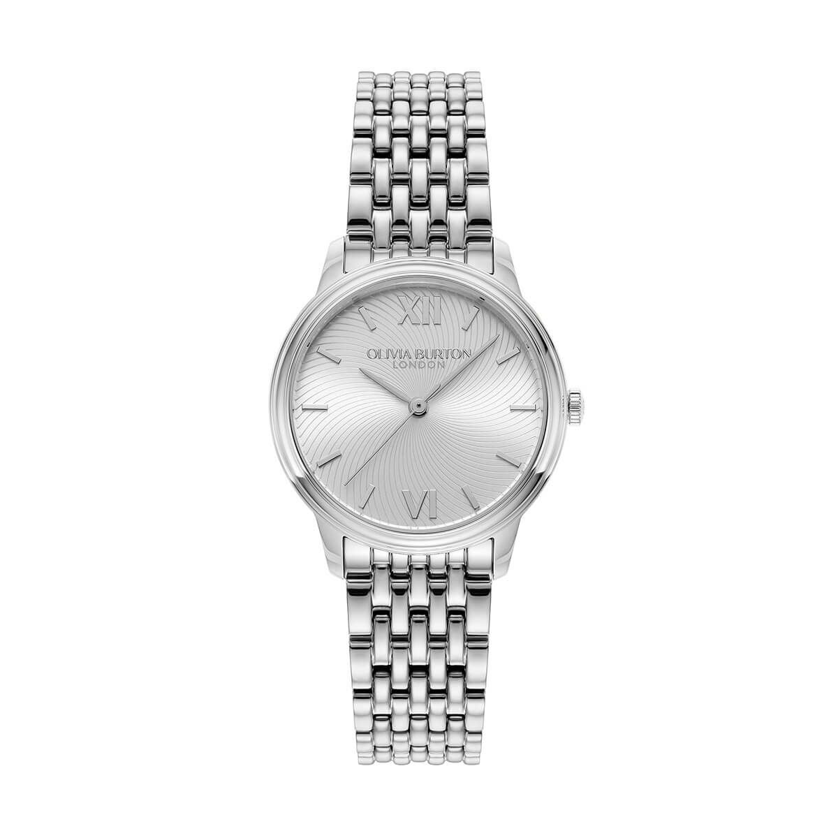 OLIVIA BURTON / オリビア・バートン クラシックス - 32mm クラシック スワール シルバー ホワイト サンレイ ブレスレットの公式ECサイト掲載画像