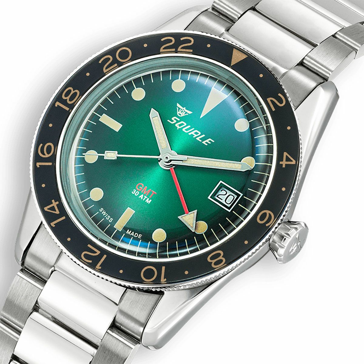 SQUALE / スクワーレ SUB-39 GMT ヴィンテージ グリーン ブレスレット