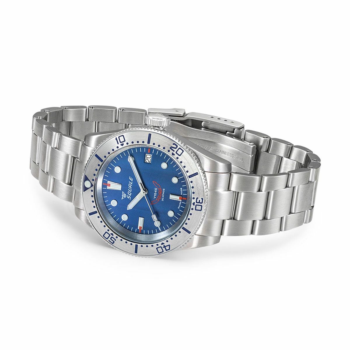 SQUALE / スクワーレ 1545 ブルー ブレスレット / シルバーベゼル