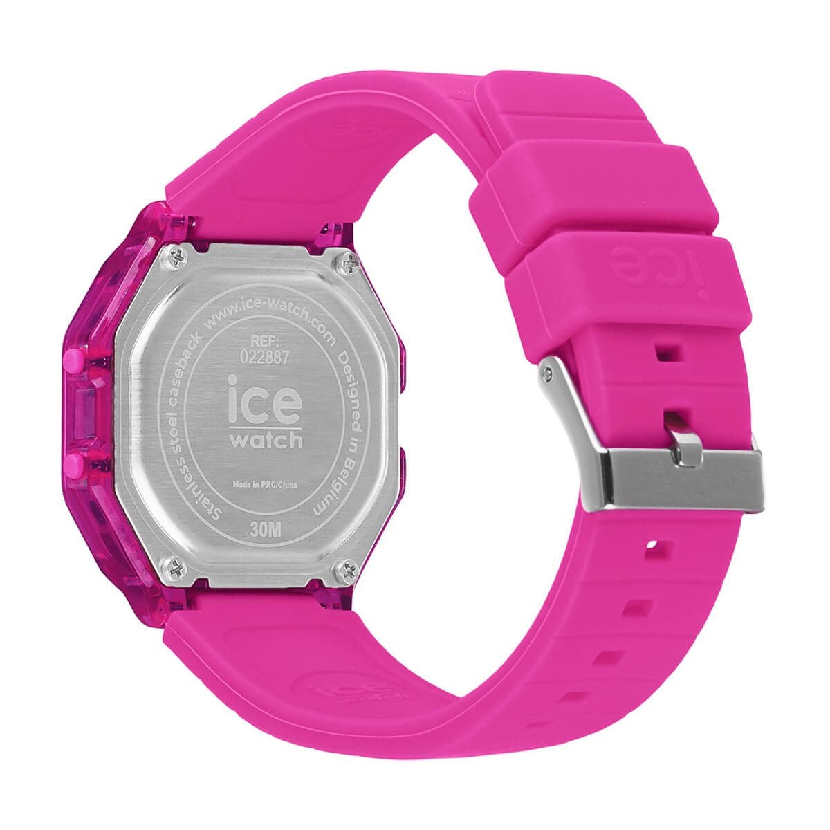 ICE-WATCH / アイスウォッチ ICE digit retro ネオンピンク Clear