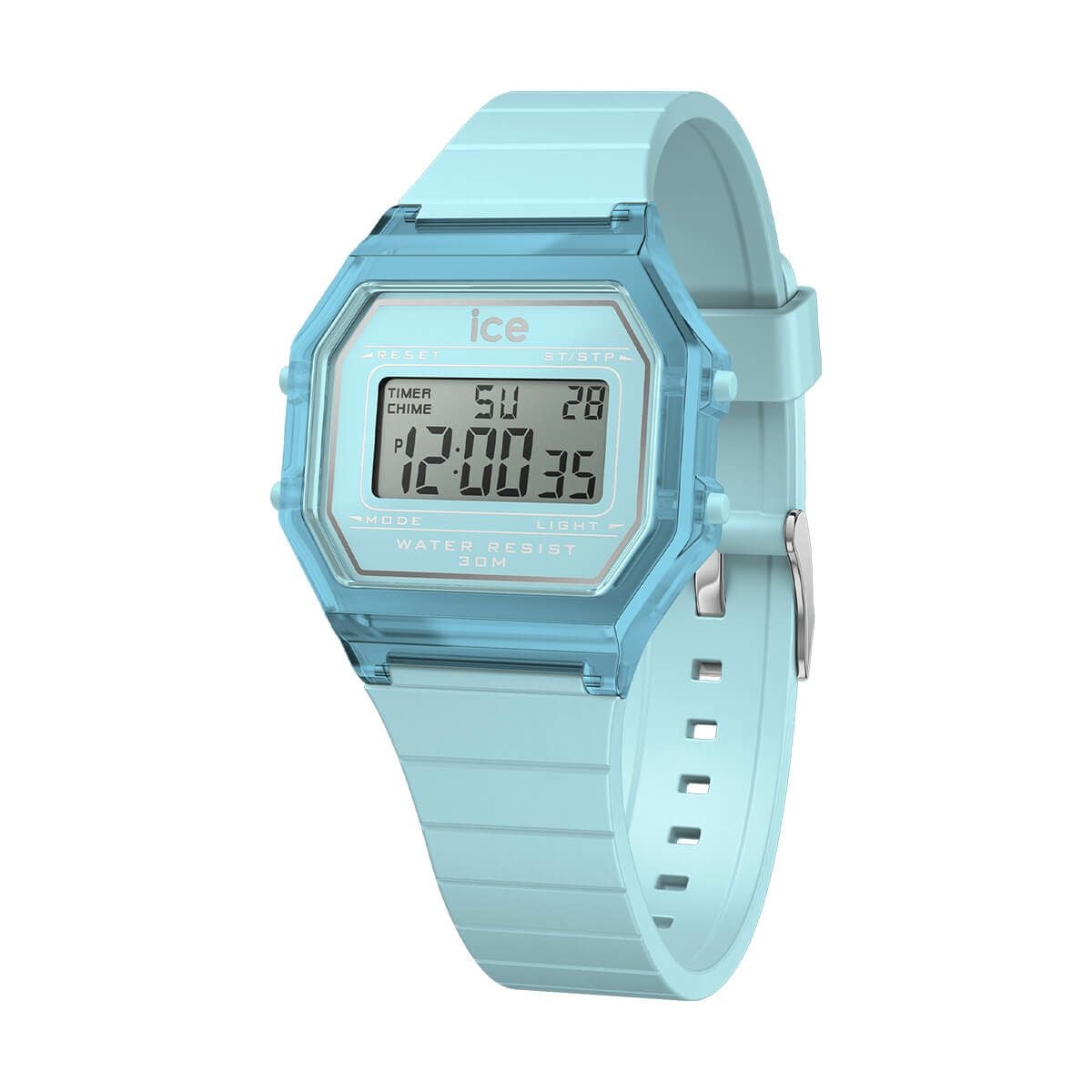 ICE-WATCH / アイスウォッチ ICE digit retro - スカイブルー - Clear - Smallの公式ECサイト掲載画像
