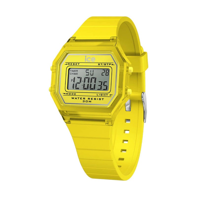 ICE-WATCH / アイスウォッチ ICE digit retro - エレクトリックイエロー - Clear - Smallの公式ECサイト掲載画像