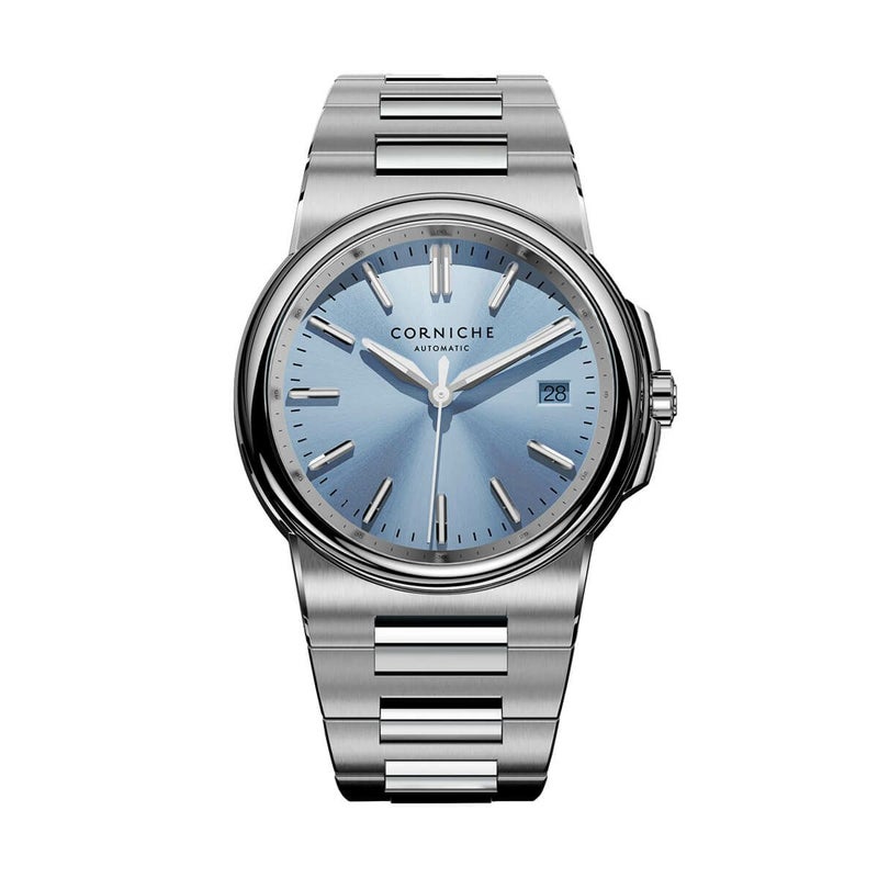 Corniche Watches / コーニッシュ ラ グランデ コーニッシュ ステンレススチール ブルーホライズン サンバースト ダイヤル スーパールミノバの公式ECサイト掲載画像