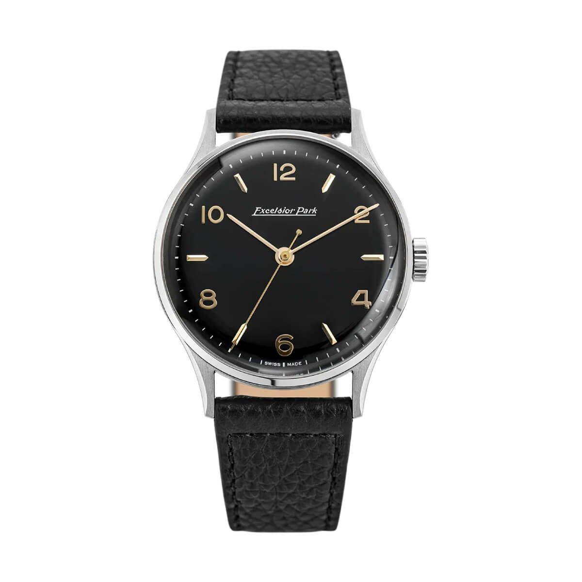 Excelsior Park / エクセルシオパーク EP884-SI 04 ダークアンスラサイトサンレイダイヤル ブラックレザーベルトの公式ECサイト掲載画像