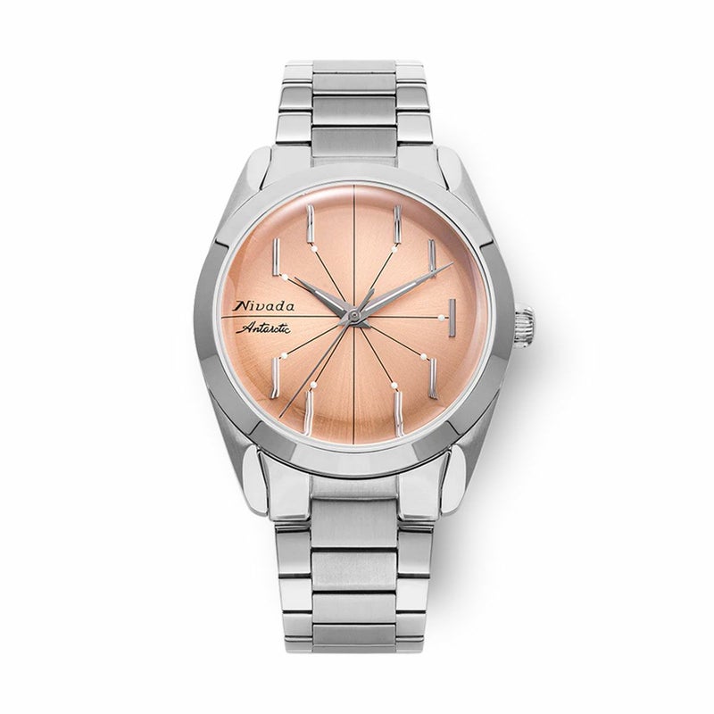 Nivada Grenchen / ニバダ グレンヒェン アンタークティック スパイダー サーモン ステンレススチール フラットリンク ブレスレットの公式ECサイト掲載画像