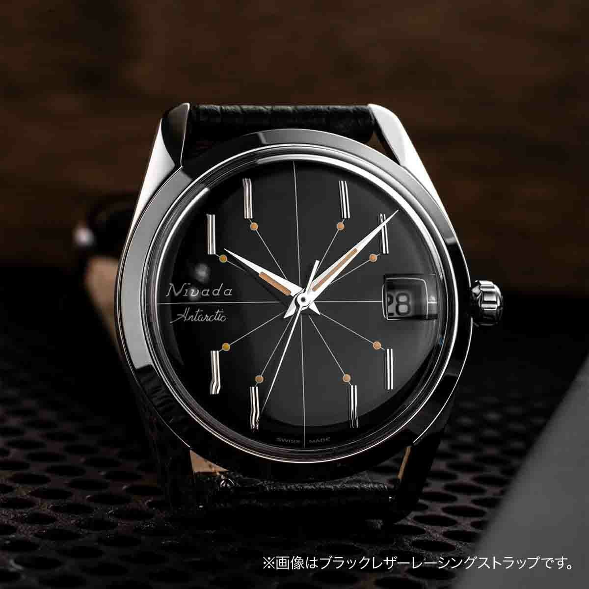 ニバダ グレンヒェン 腕時計 ウォッチ クォーツ 黒文字盤 ローマン 世界50本限定］Nivada Grenchen / ニバダ グレンヒェン クロノマスター