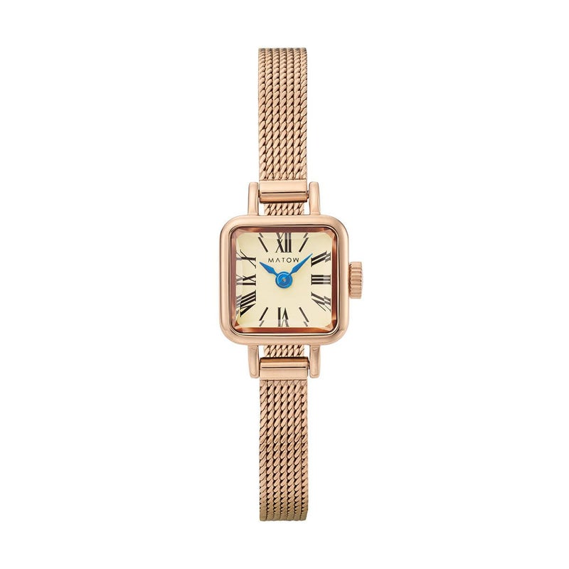 MATOW / マトウ Tsuki 淡月 -たんげつ- / ミニスクエア ローズゴールド シャンパン メッシュの公式ECサイト掲載画像