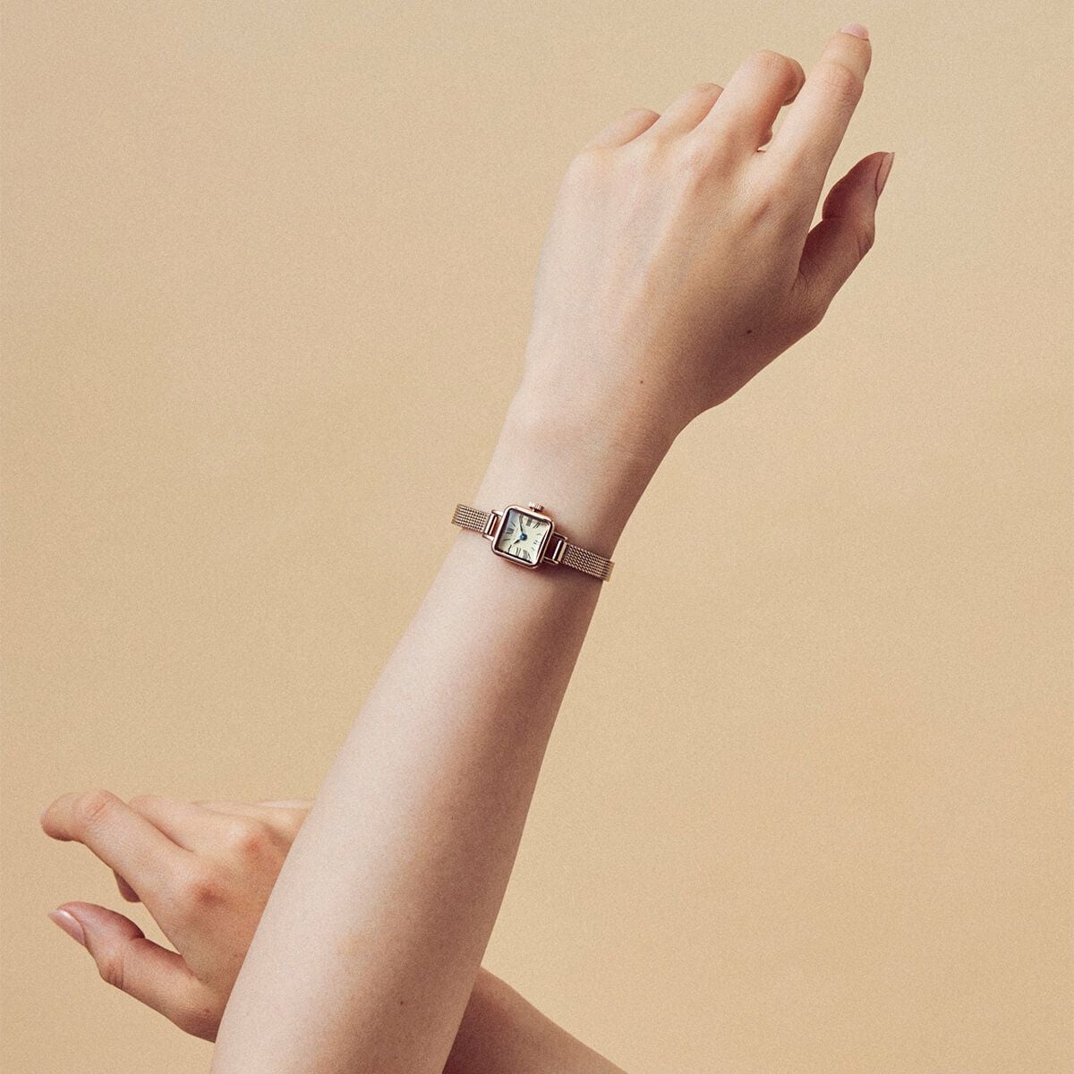 MATOW / マトウ Tsuki 淡月 たんげつ ミニスクエア ローズゴールド