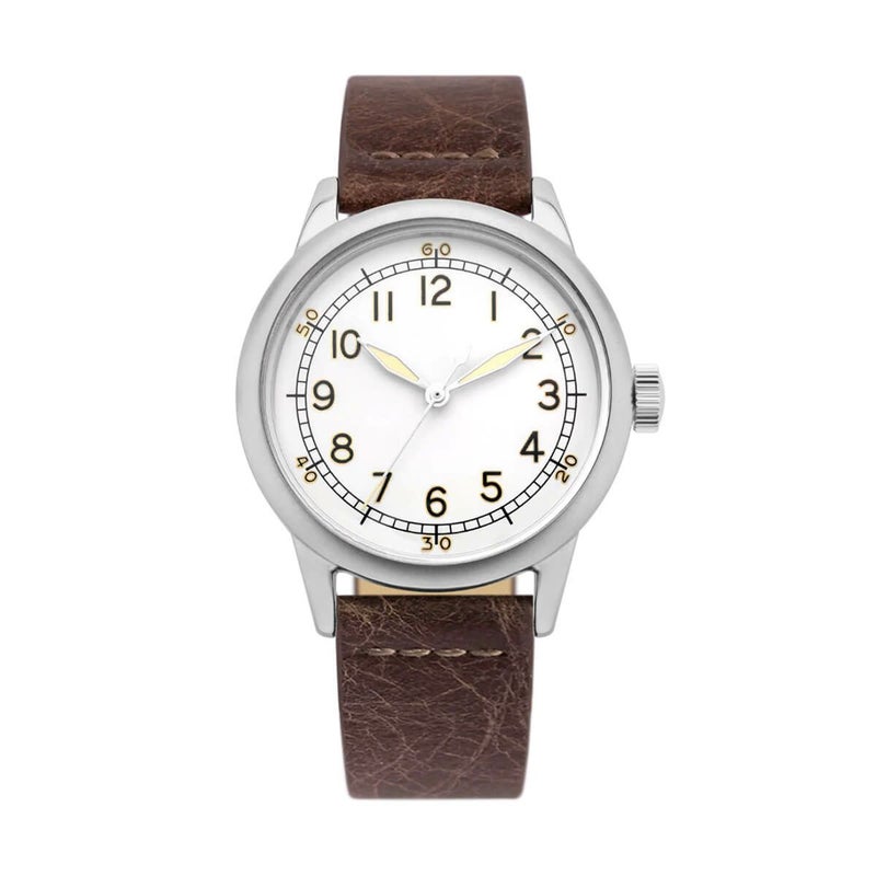 Praesidus / プレジダス A-11 SPEC 2.C 32MM WHITE PATINA Dark Brown Leatherの公式ECサイト掲載画像