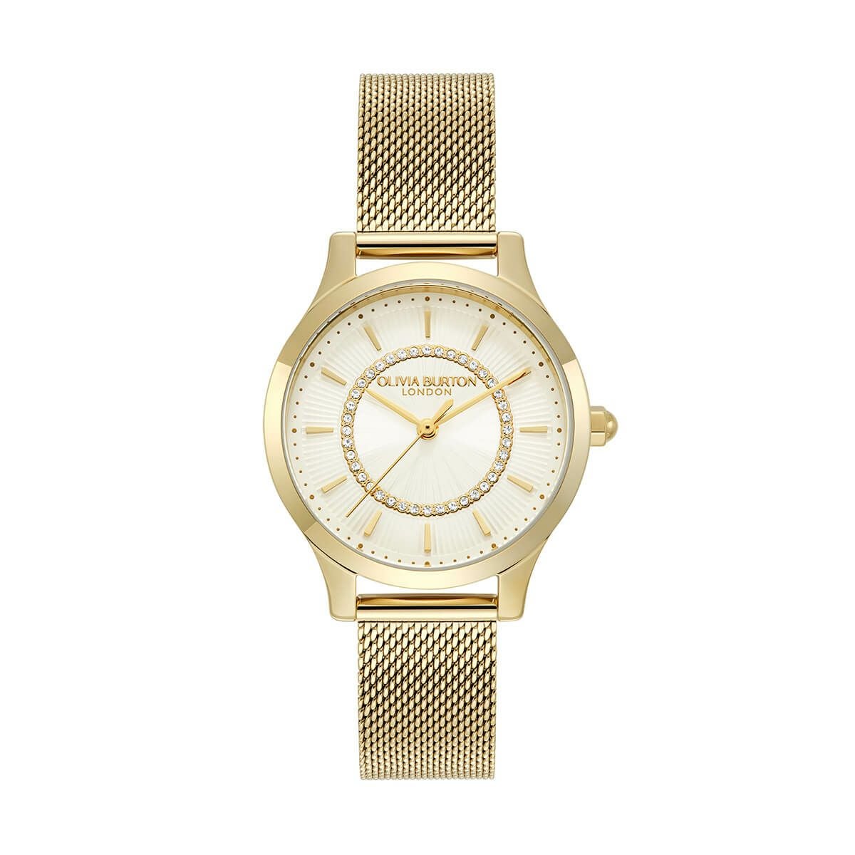 OLIVIA BURTON / オリビア・バートン クラシック - 30mm ワンダーラスト アイボリー&ゴールド メッシュの公式ECサイト掲載画像