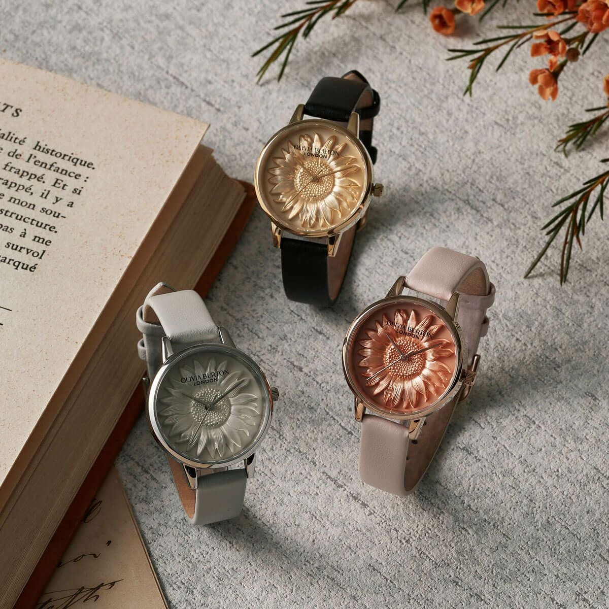 OLIVIA BURTON / オリビア・バートン 3D フラワー ミディ ローズ