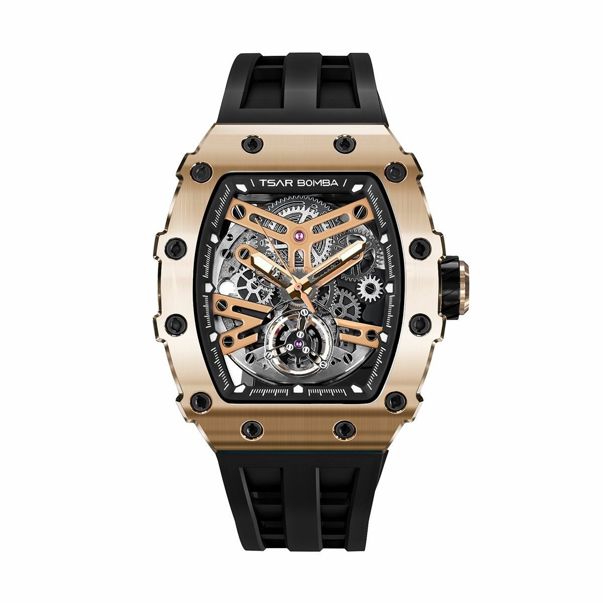 TSAR BOMBA / サーボンバ エレメンタル シリーズ オートマチック ウォッチ ローズゴールド / ブラックの公式ECサイト掲載画像