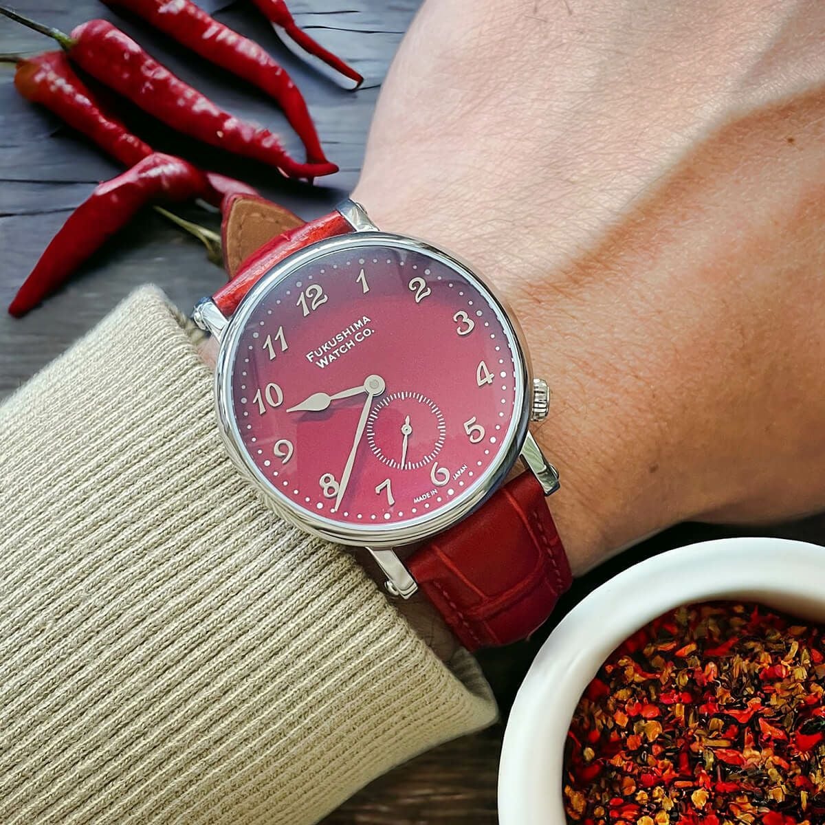 Fukushima Watch / フクシマウォッチ Odaka / Chili pepper red メンズ