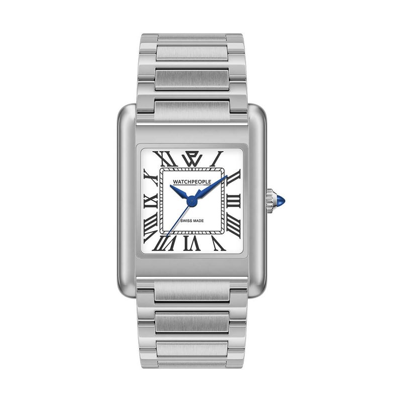 WATCHPEOPLE / ウォッチピープル WP6 - メタル - シャイニー - シルバー - タイムレスホワイト - MEDIUM 27x38mmの公式ECサイト掲載画像