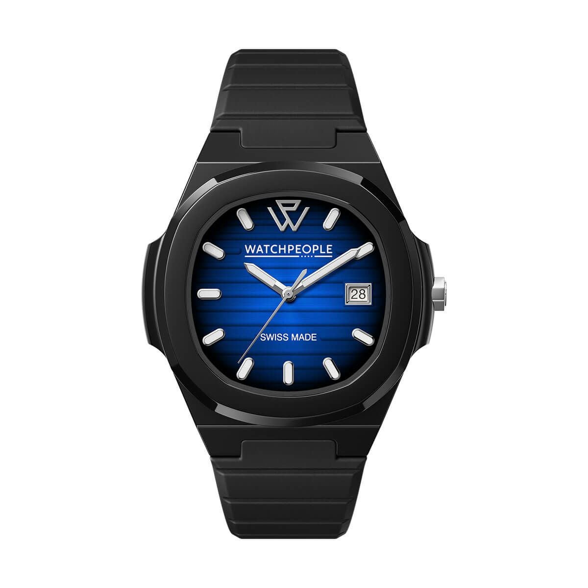 WATCHPEOPLE / ウォッチピープル WP7 - ソリッド - シリ - ブラック - ブラックブルーラジアル - 43mmの公式ECサイト掲載画像