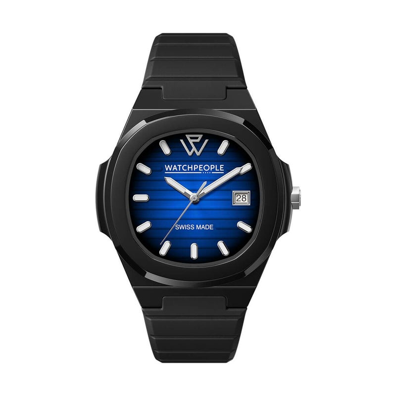WATCHPEOPLE / ウォッチピープル WP7 - ソリッド - シリ - ブラック - ブラックブルーラジアル - 43mmの公式ECサイト掲載画像