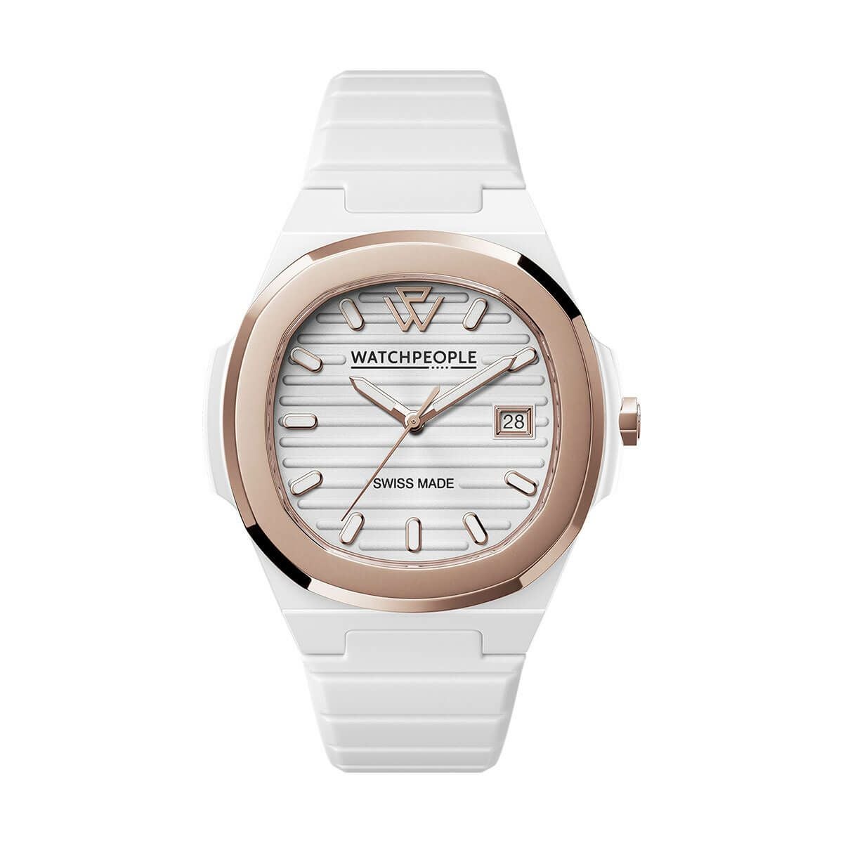 WATCHPEOPLE / ウォッチピープル WP7 - ソリッド - シリ - ホワイト - ホワイトローズゴールド - 43mmの公式ECサイト掲載画像