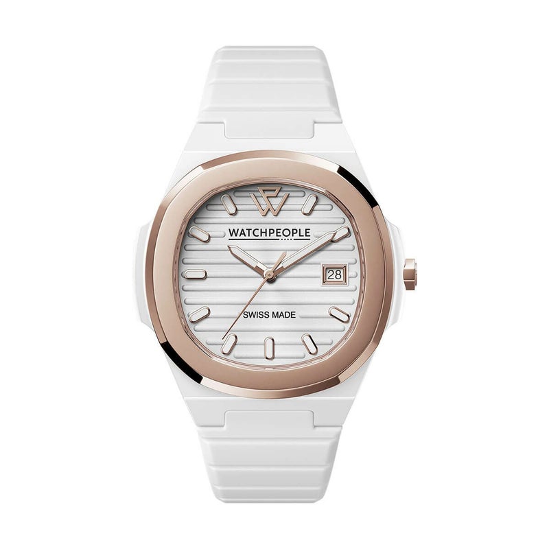 WATCHPEOPLE / ウォッチピープル WP7 - ソリッド - シリ - ホワイト - ホワイトローズゴールド - 43mmの公式ECサイト掲載画像