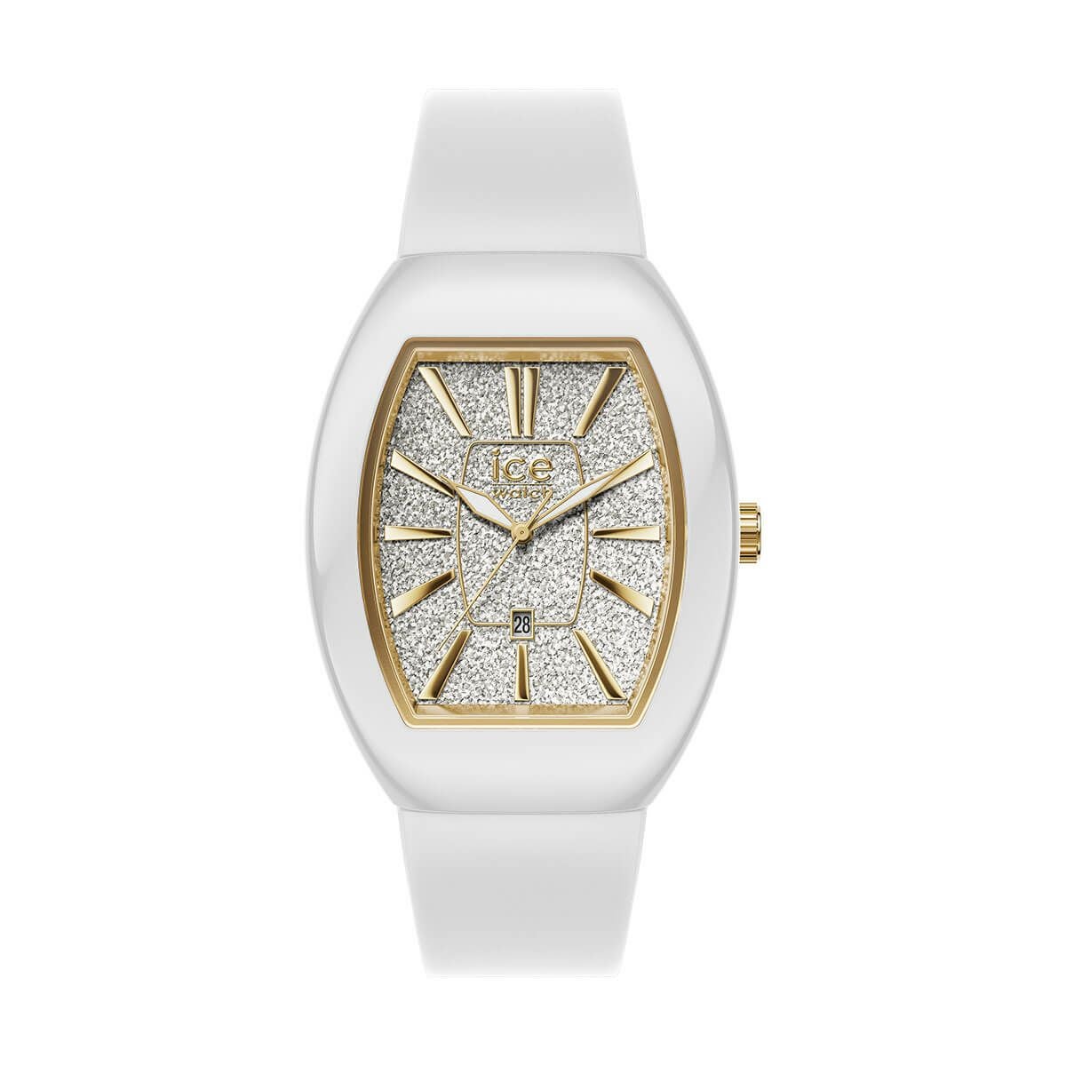 ICE-WATCH / アイスウォッチ ICE boliday - ドーム - ホワイトグリッターゴールド - スモール - 3H+Dの公式ECサイト掲載画像