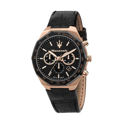 Maserati / マセラティ スタイル 45mm クロノグラフ ブラック ダイヤル 