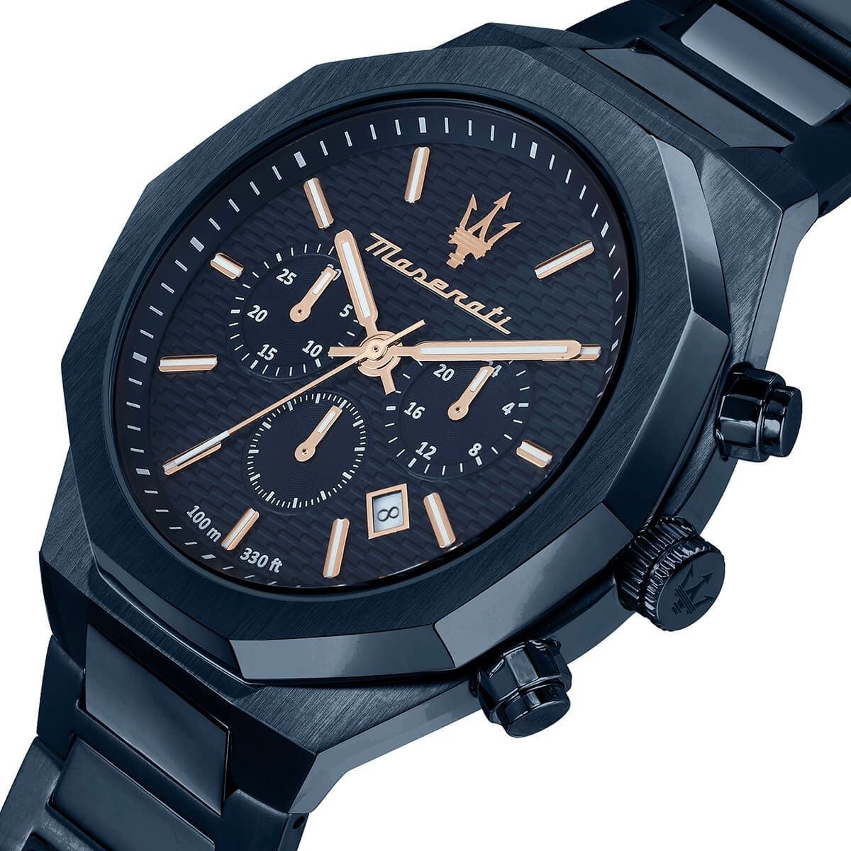 Maserati / マセラティ スタイル 45mm クロノグラフ ブルー ダイヤル