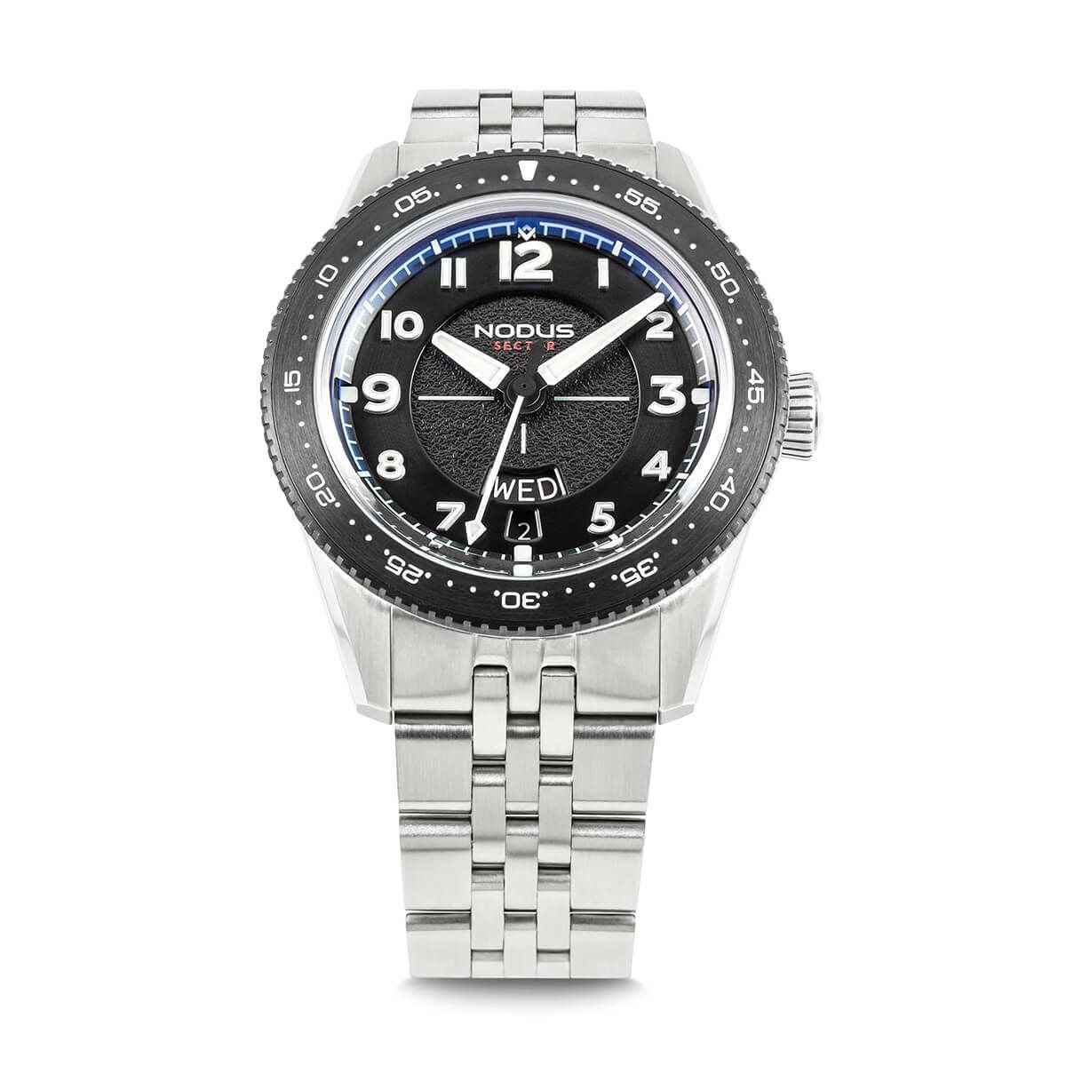 NODUS Watches / ノダス ウォッチ SECTOR 2 PILOT - BLACK BIRD BLACK DLC BEZELの公式ECサイト掲載画像