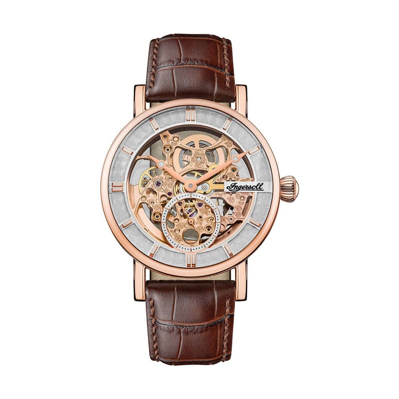 Ingersoll / インガソール ザ ヘラルド オートマチックウォッチ スケルトンダイヤル ブラウンレザーの公式ECサイト掲載画像