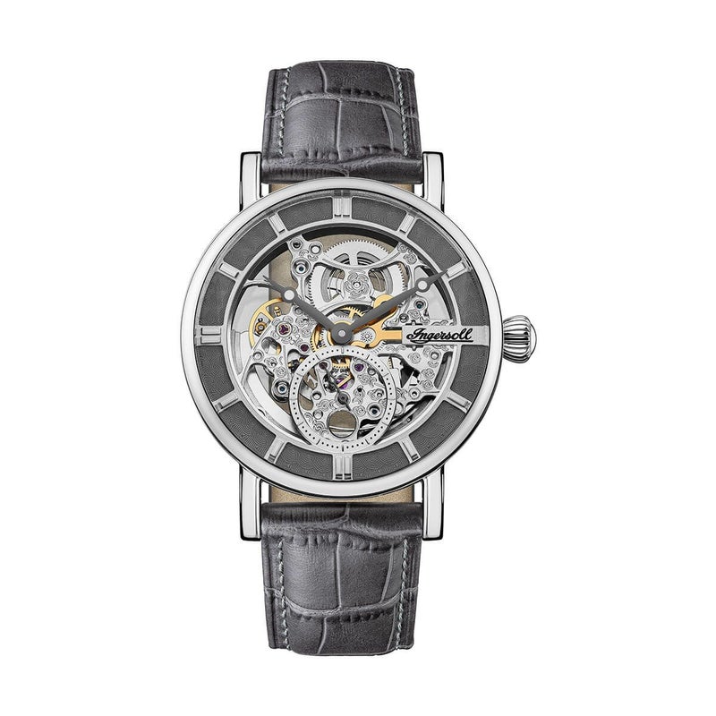 Ingersoll / インガソール ザ ヘラルド オートマチックウォッチ スケルトンダイヤル グレーレザーの公式ECサイト掲載画像