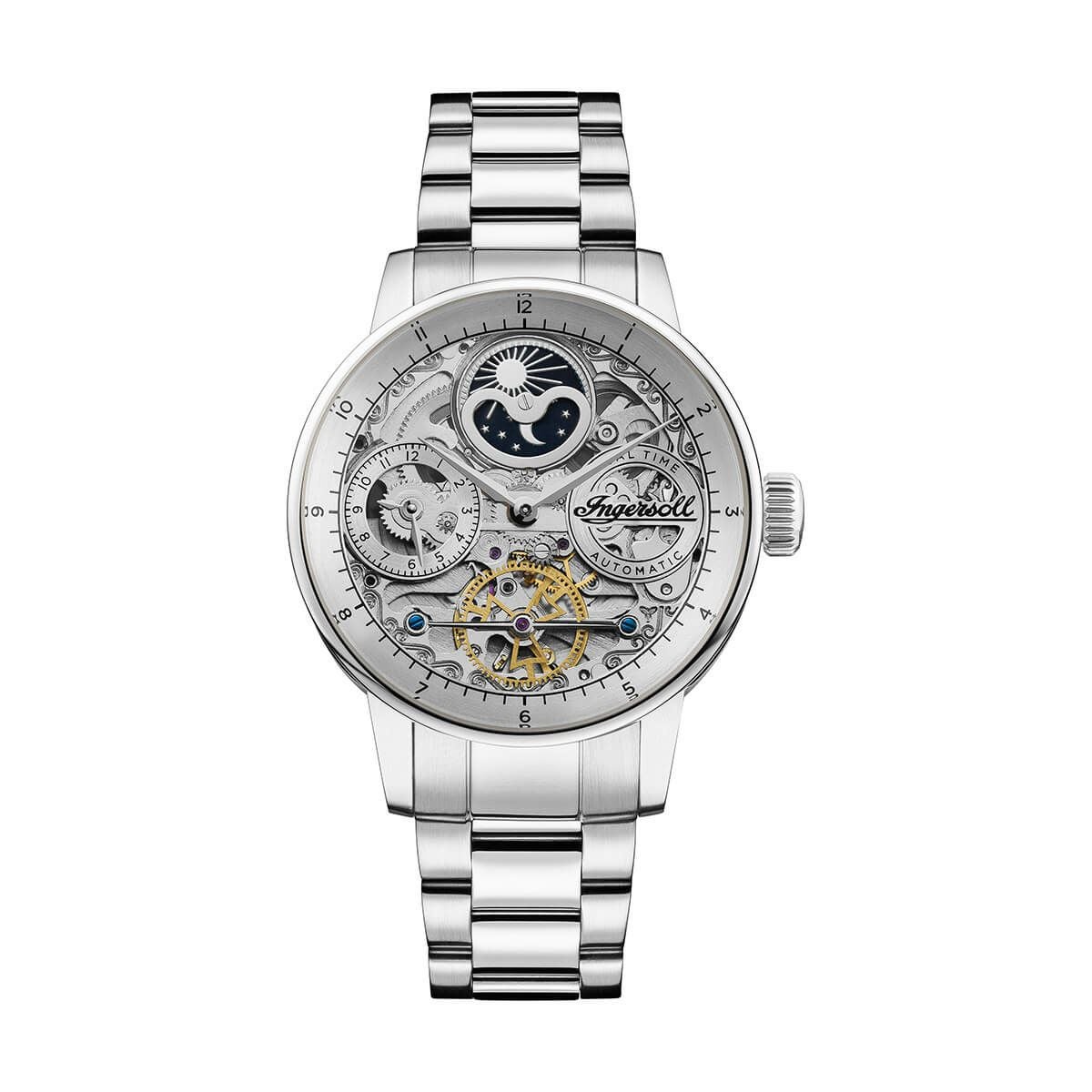Ingersoll / インガソール ザ ジャズ オートマチックウォッチ シルバーダイヤル シルバーブレスレットの公式ECサイト掲載画像
