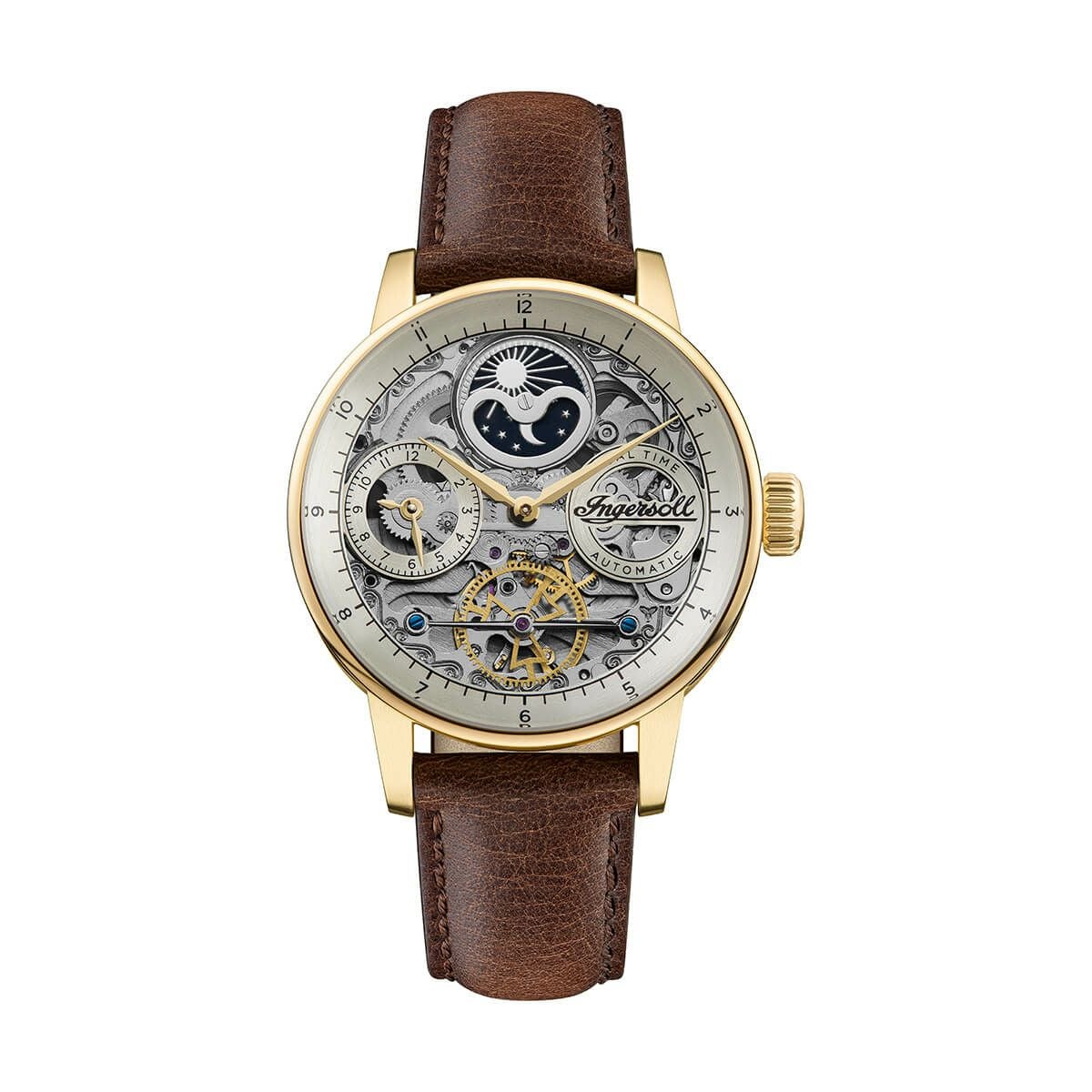 Ingersoll / インガソール ザ ジャズ オートマチック ライトゴールド ダイヤル ブラウン レザーの公式ECサイト掲載画像