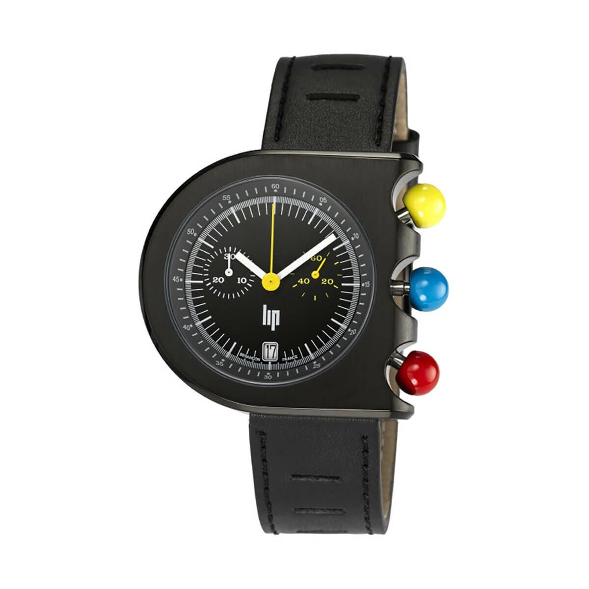 LIP / リップ マッハ 2000 クロノ ブラック ラバー メンズ腕時計 | H