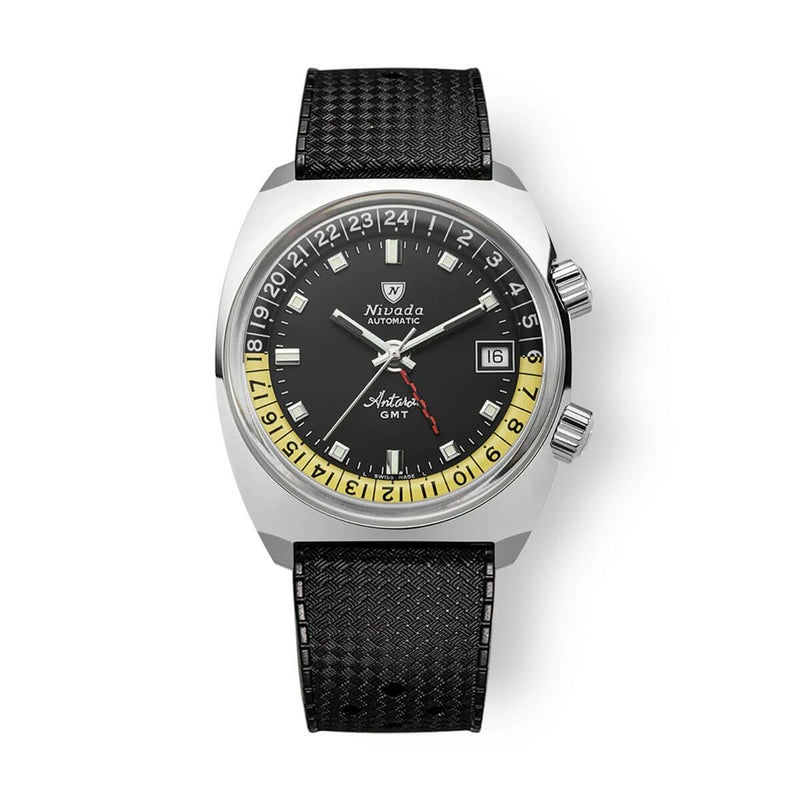 Nivada Grenchen / ニバダ グレンヒェン アンタークティック GMT ブラック レザー ベルトの公式ECサイト掲載画像