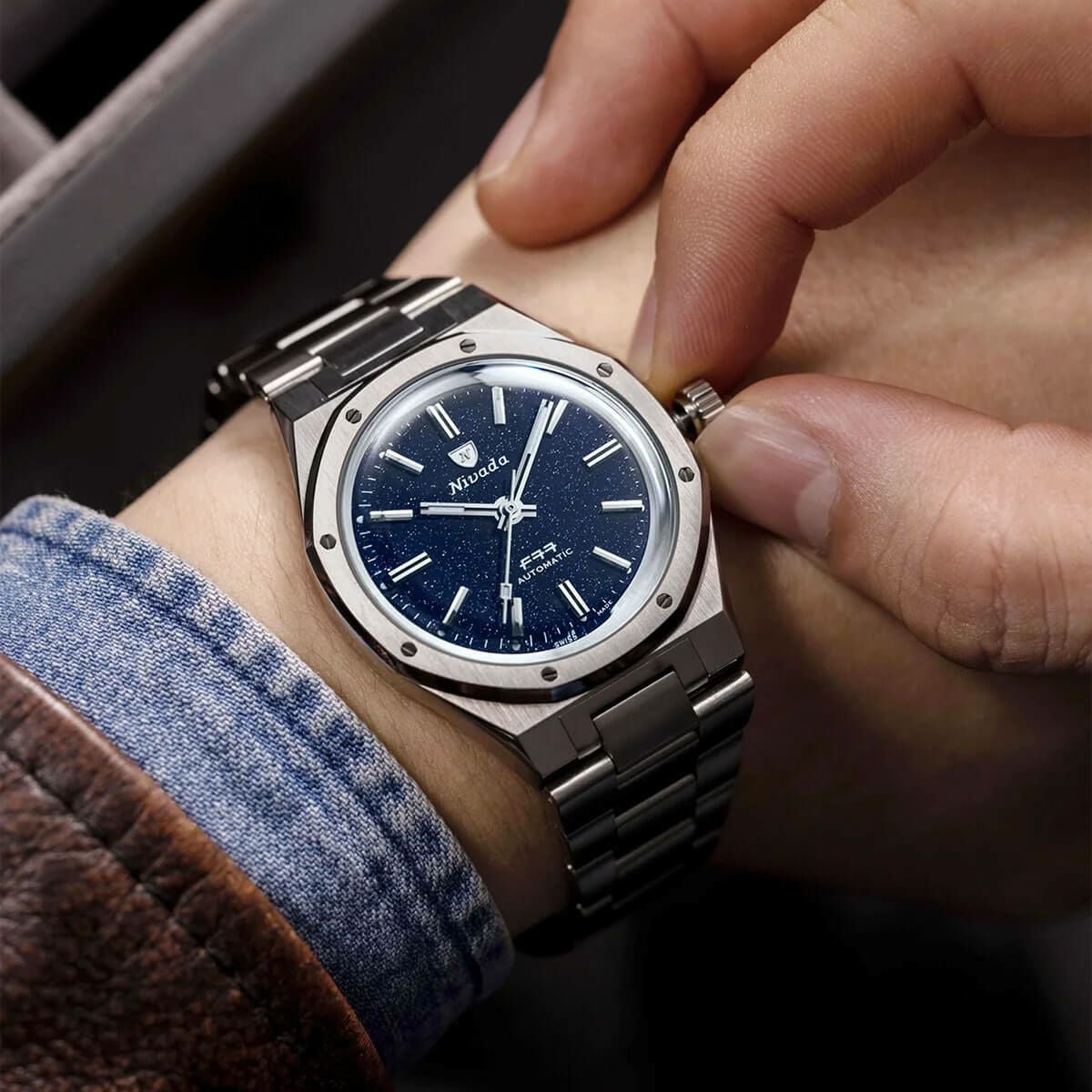 Nivada Grenchen / ニバダ グレンヒェン F77 チタニウム ダークブルー