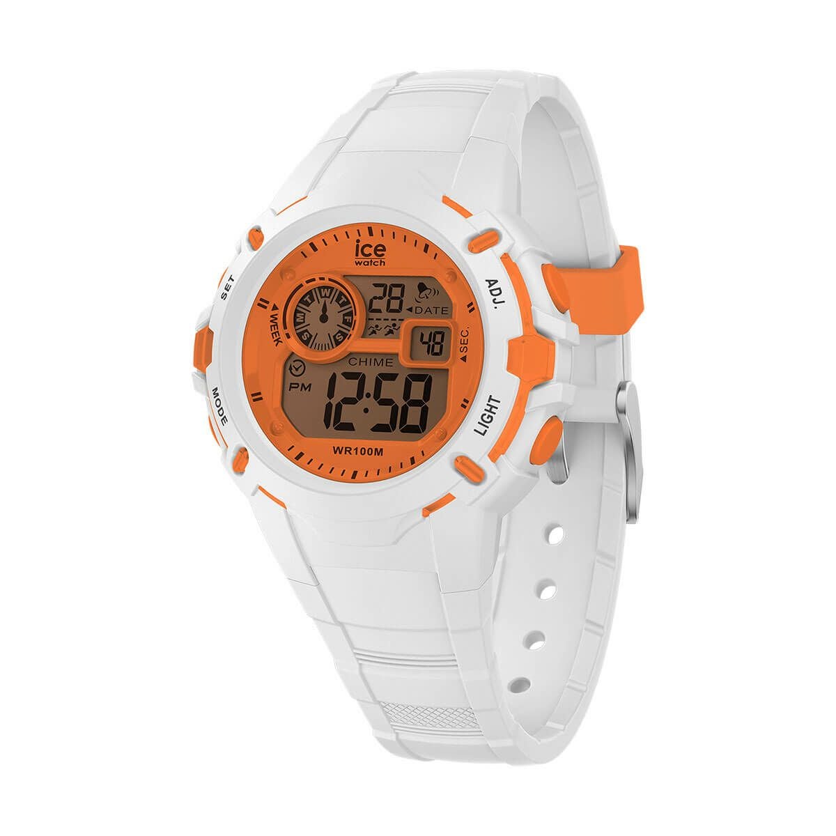 ICE-WATCH / アイスウォッチ ICE digit explorer - ホワイトオレンジ - Smallの公式ECサイト掲載画像