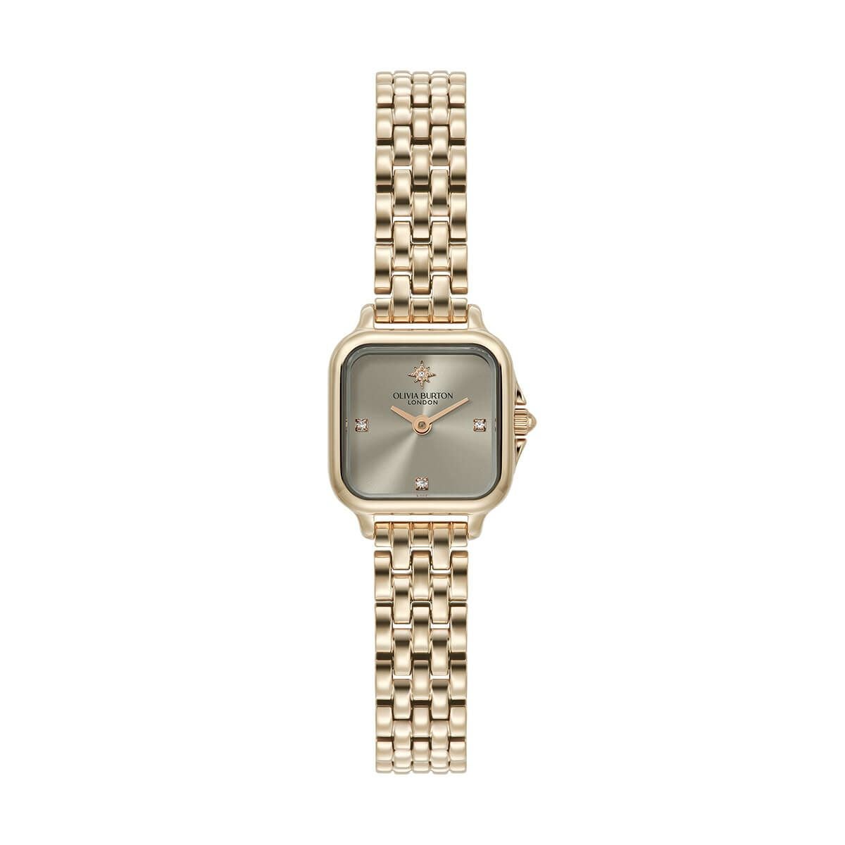 OLIVIA BURTON / オリビア・バートン クラシック - 20mm グロブナー ミニ アールグレイ サンレイ ローズゴールド ブレスレットの公式ECサイト掲載画像