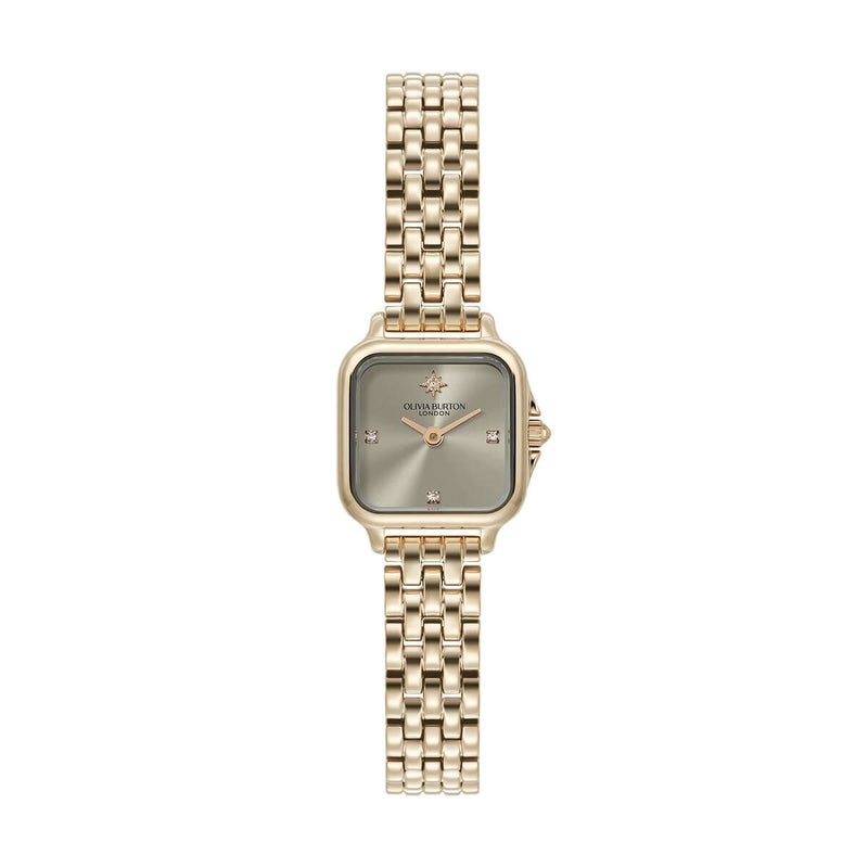 OLIVIA BURTON / オリビア・バートン クラシック - 20mm グロブナー ミニ アールグレイ サンレイ ローズゴールド ブレスレットの公式ECサイト掲載画像