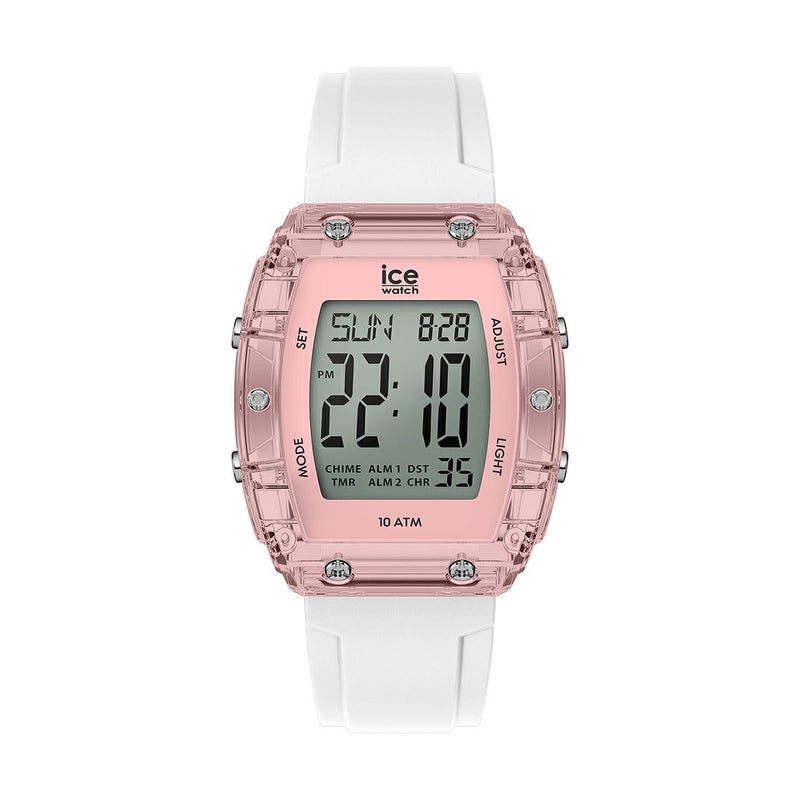 ICE-WATCH / アイスウォッチ ICE digit boliday - ホワイト - クリアピンク - シルバー - スモールの公式ECサイト掲載画像