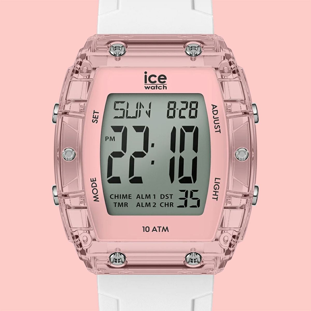 ICE-WATCH / アイスウォッチ ICE digit boliday ホワイト クリアピンク