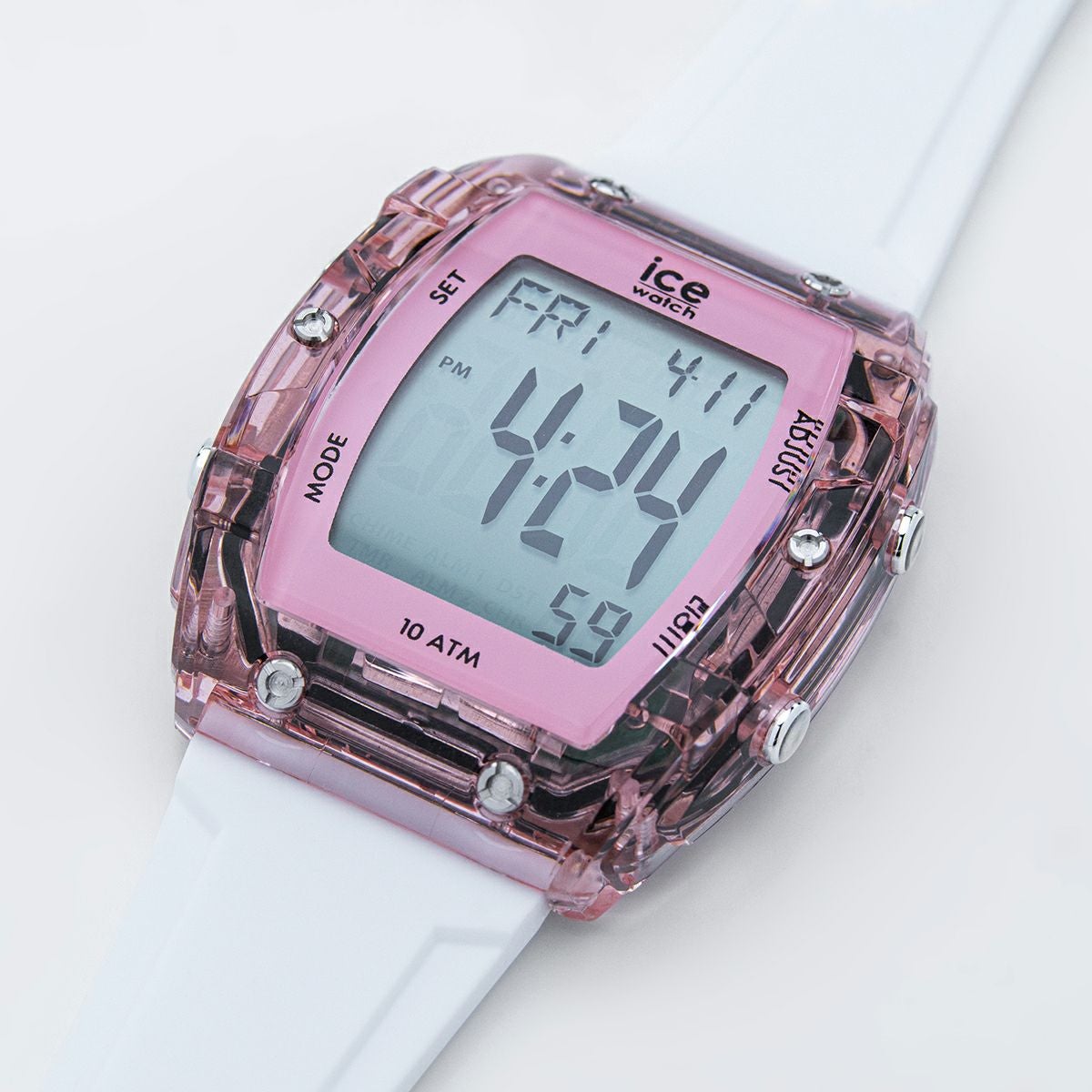ICE-WATCH / アイスウォッチ ICE digit boliday ホワイト クリアピンク