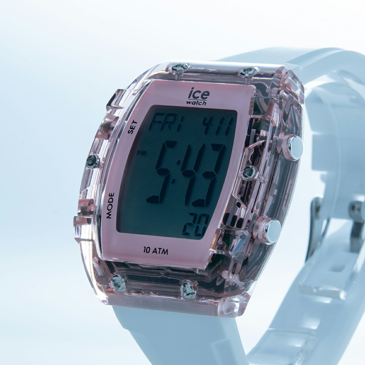 ICE-WATCH / アイスウォッチ ICE digit boliday ホワイト クリアピンク