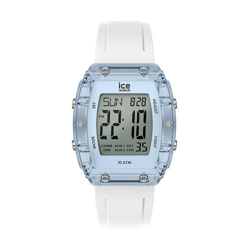 ICE-WATCH / アイスウォッチ ICE digit boliday - ホワイト - クリアブルー - シルバー - スモールの公式ECサイト掲載画像
