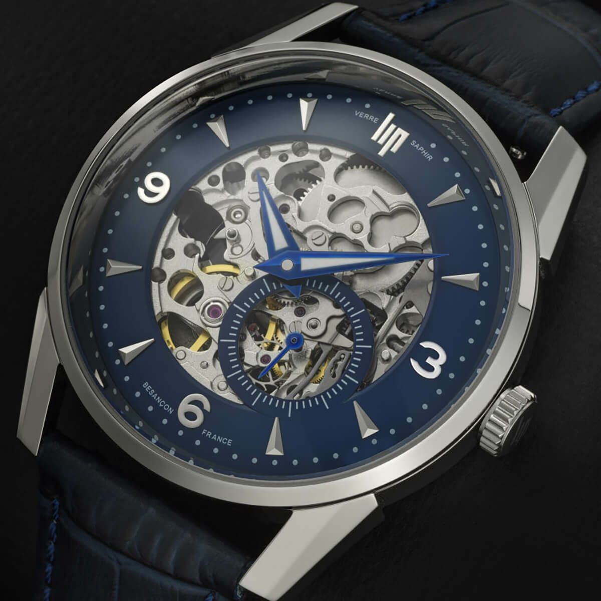 LIP / リップ ヒマラヤ 40MM スケルトン オートマチック ブルー メンズ