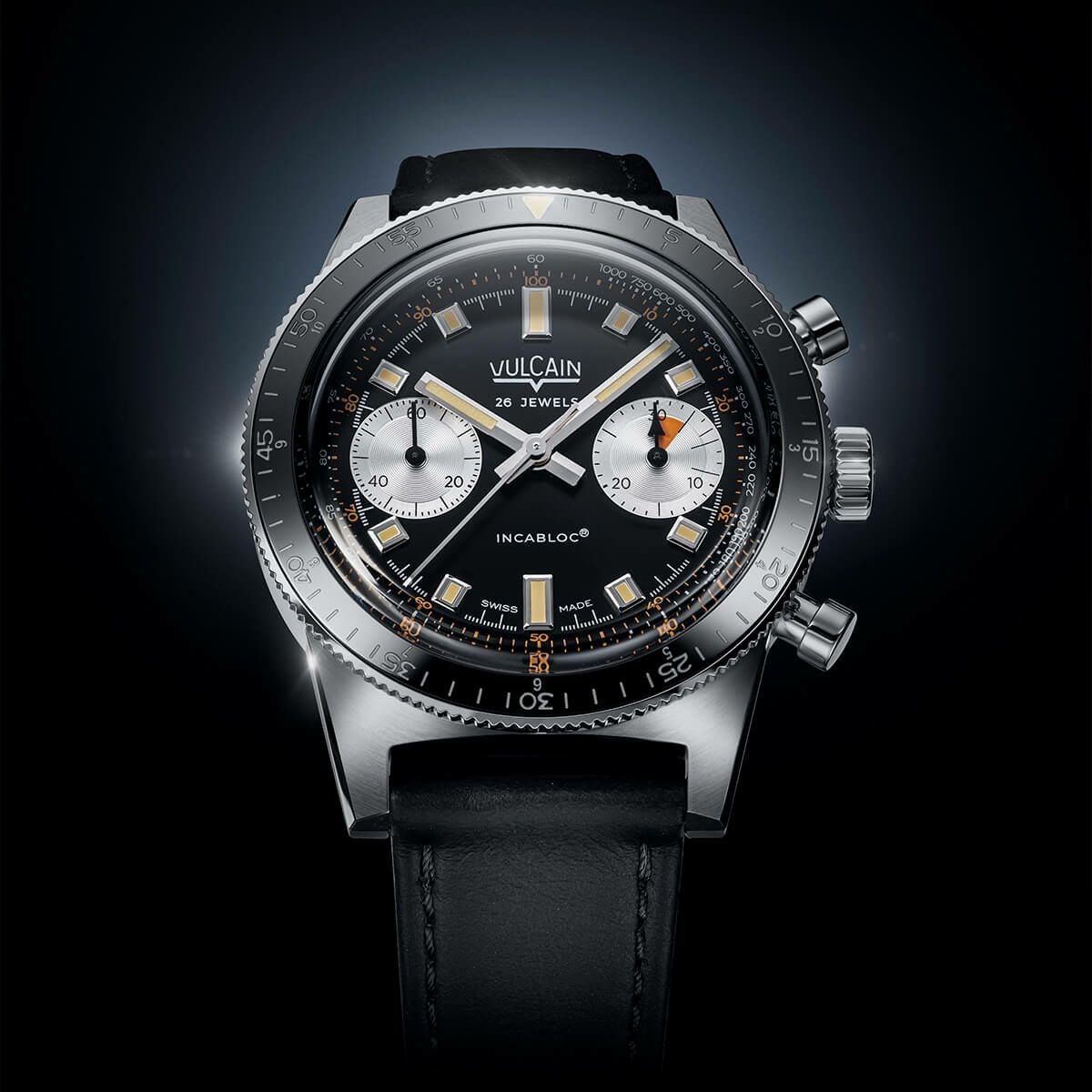 VULCAIN / ヴァルカン スキンダイバー クロノグラフ ブラックダイヤル