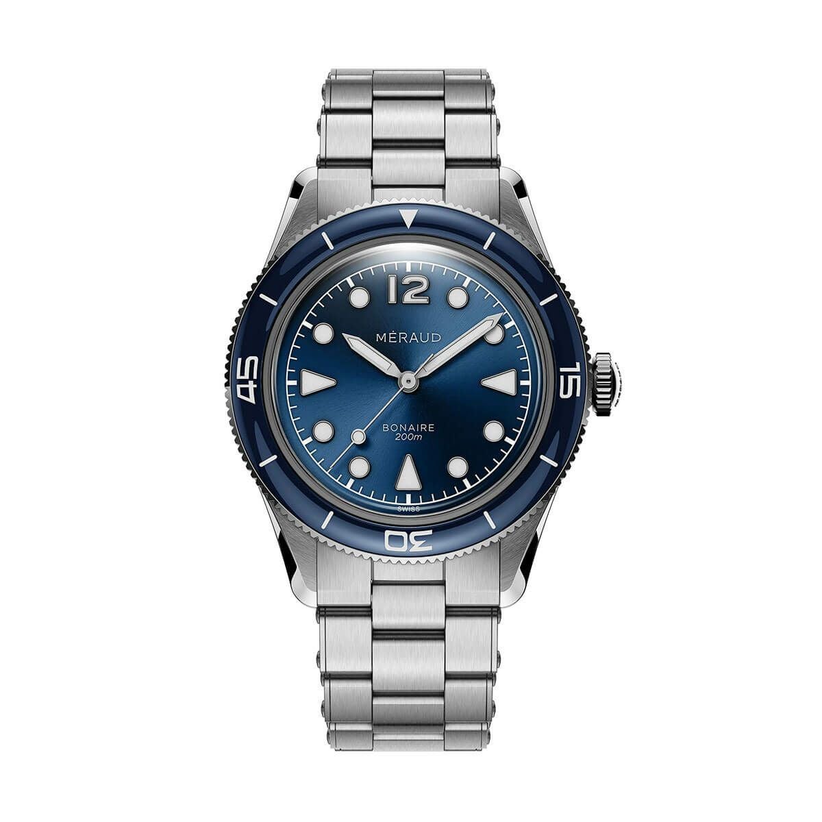 美品 ■ Meraud Bonaire　メロー ボネール Meraud Watch / メローウォッチ ボネール マリンブルー スチール
