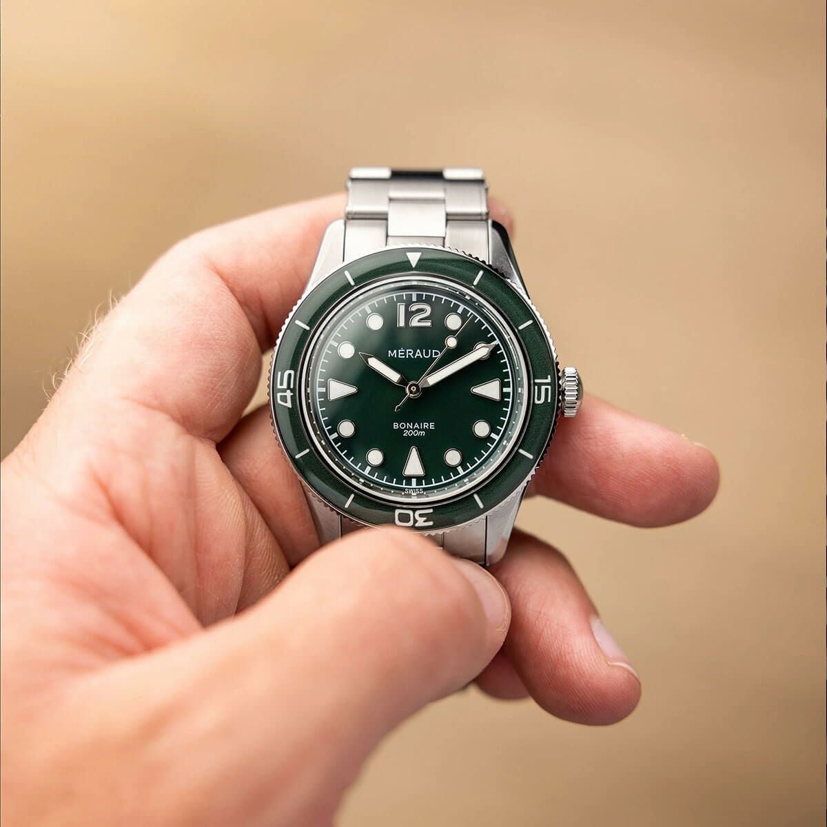 Meraud Watch / メローウォッチ ボネール モスグリーン スチール