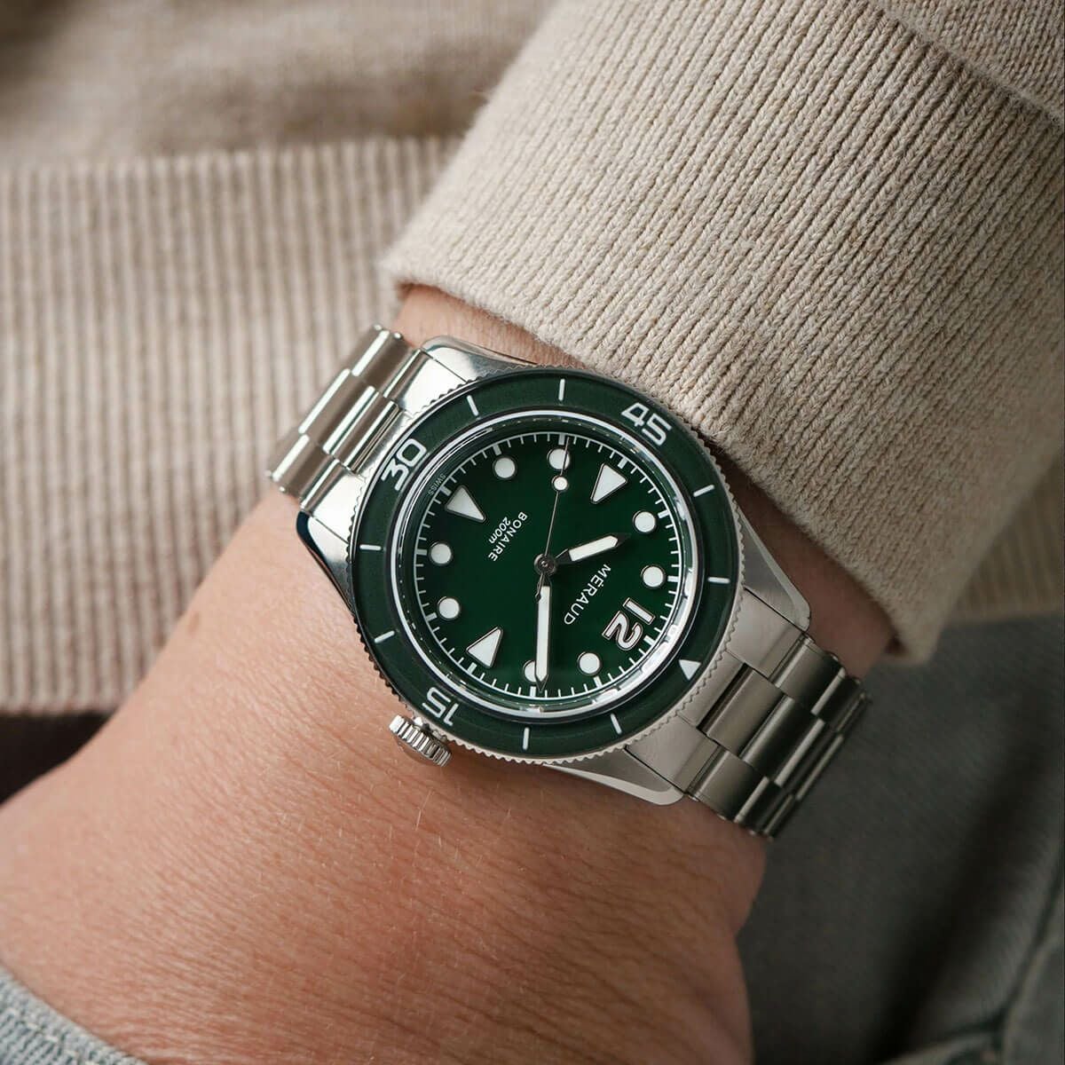 Meraud Watch / メローウォッチ ボネール モスグリーン スチール
