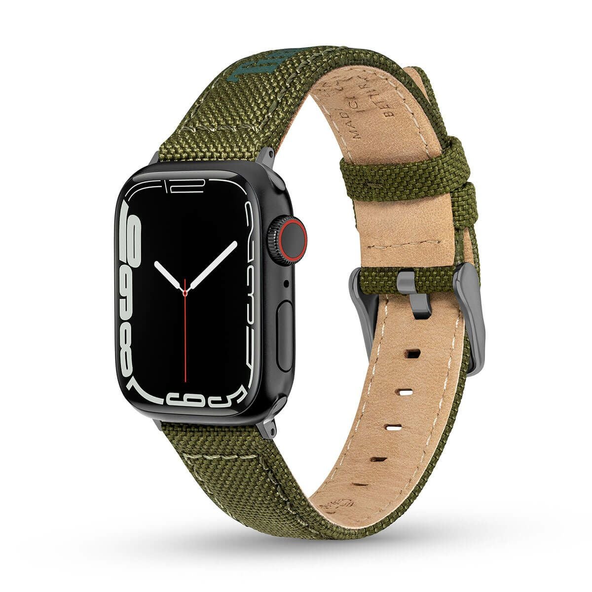 Timberland / ティンバーランド アップルウォッチ ストラップ - サポ L グリーン ファブリック ガン 44mm、45mm、46mm、49mmケース、Ultra 用の公式ECサイト掲載画像