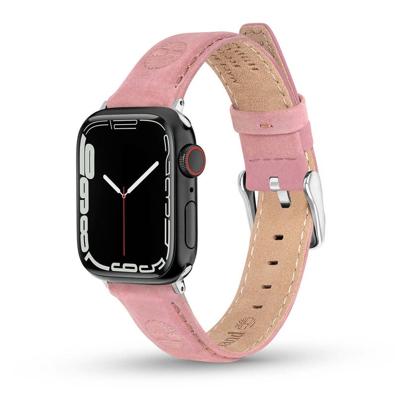 Timberland / ティンバーランド アップルウォッチ ストラップ - ラカンドン L ピンク レザー 44mm、45mm、46mm、49mmケース、Ultra 用の公式ECサイト掲載画像