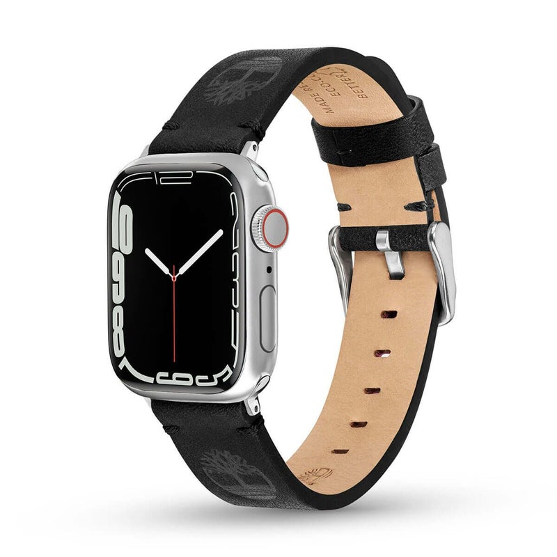 Timberland / ティンバーランド アップルウォッチ ストラップ - アシュビーS ブラックレザー 38mm、40mm、41mm、42mmケース用の公式ECサイト掲載画像