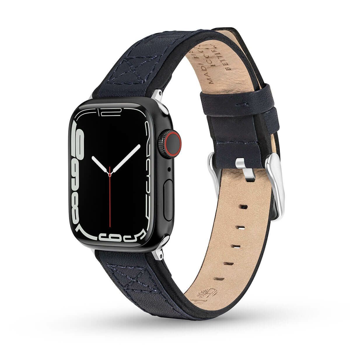 Timberland / ティンバーランド アップルウォッチ ストラップ - ヴァルディビアン S ブルーレザー 38mm、40mm、41mm、42mmケース用の公式ECサイト掲載画像